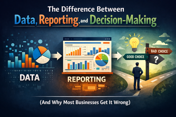 The Difference Between Data, Reporting, and Decision-Making (And Why Most Businesses Get It Wrong)